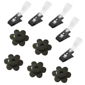 BRAVECOW garden flag rubber stoppers close-up showing secure fit and soft grip