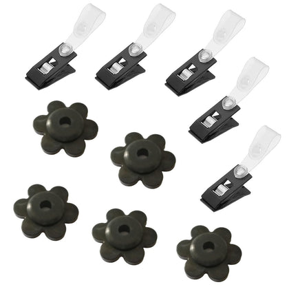 BRAVECOW garden flag rubber stoppers close-up showing secure fit and soft grip