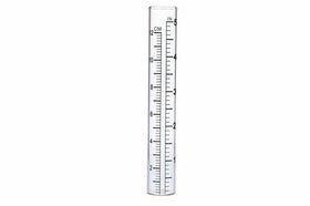 BRAVECOW glass tube with calibration marks for clear rainfall measurements.