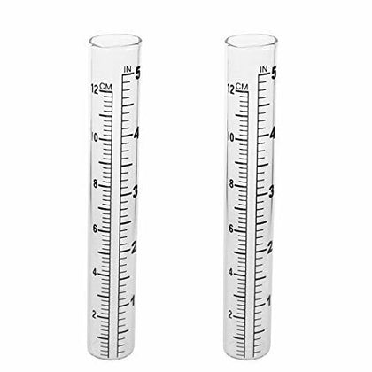BRAVECOW rain gauge glass tube with 5-inch capacity for precise rainfall readings.