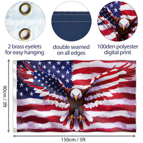 BRAVITA Eagle Flag 110den polyester for durable daily use
