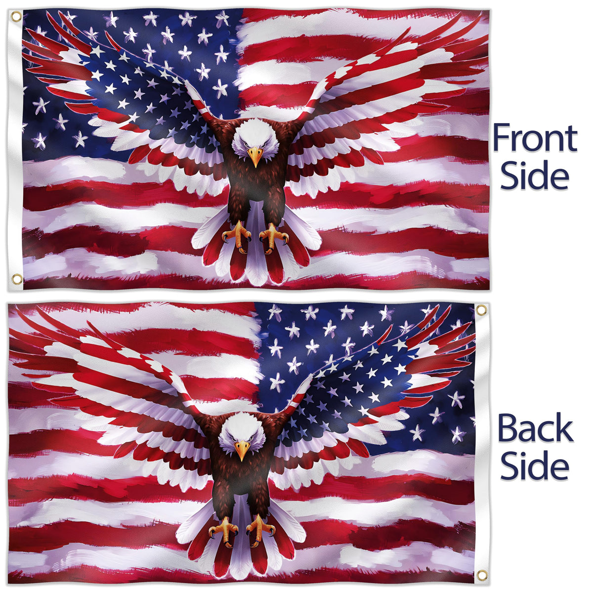 BRAVITA Eagle Flag with brass eyelets for sturdy mounting