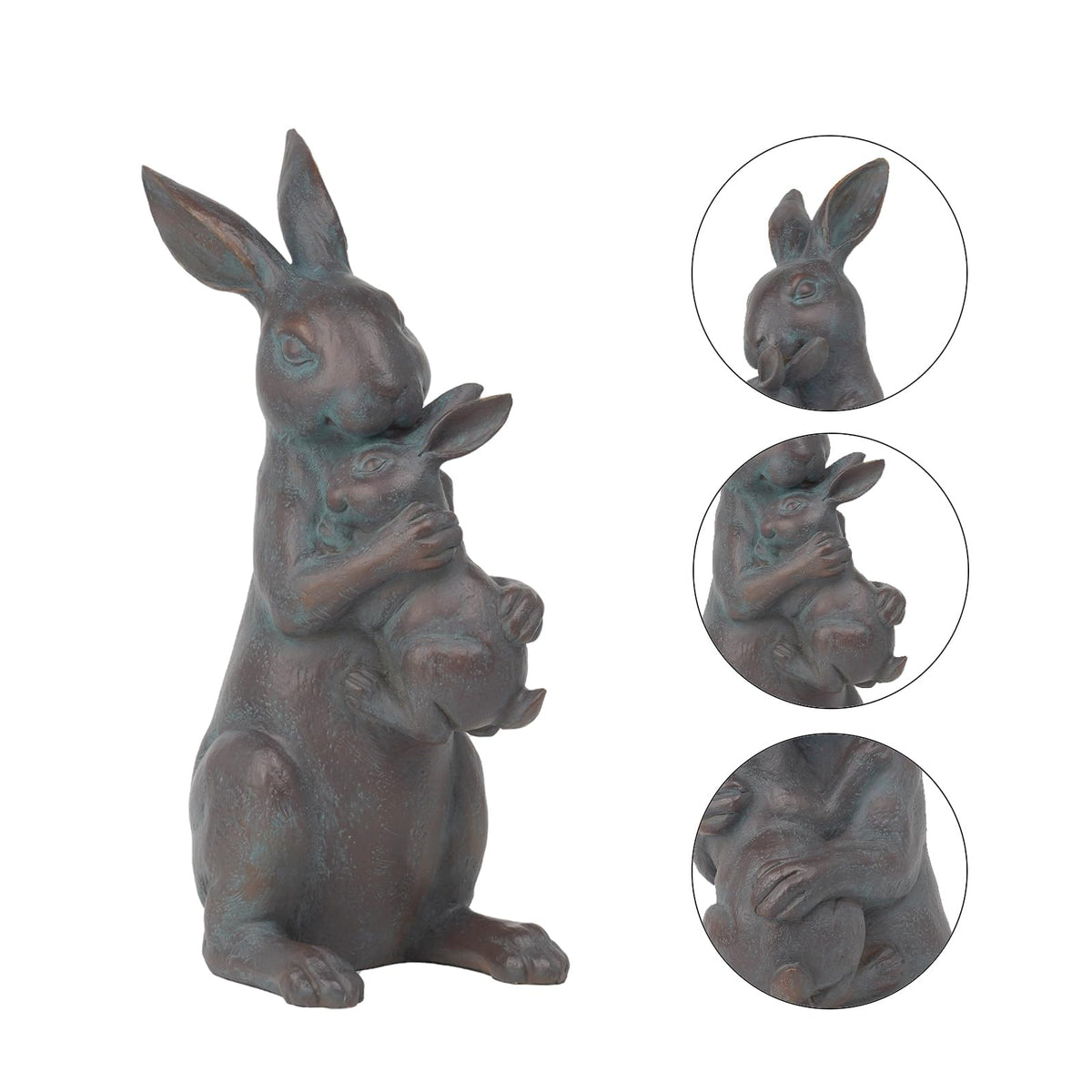 Braxio copper-finish garden decor catching sun and moonlight.
