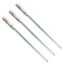 Brazilian Flame stainless steel kabob skewers ensure even heat distribution