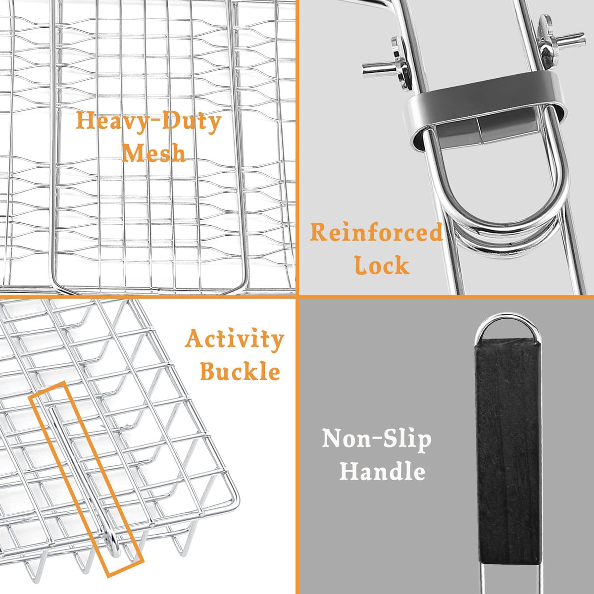 BreadTalk chrome-plated carbon steel mesh withstands heat during grilling.