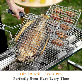 BreadTalk grill basket used for fish, shrimp, and sliced vegetables.