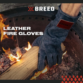 Breeo Fire Pit Gloves interior cotton lining showing insulated warmth.