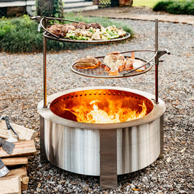 Breeo Outpost Grill 24 crafted from 304 stainless steel for durability.