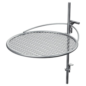 Breeo Outpost Grill 24 mounted on Breeo X Series for seamless campfire cooking.