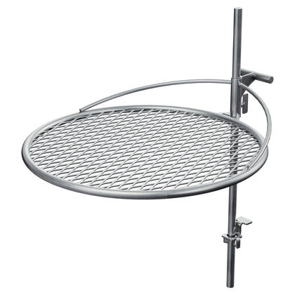 Breeo Outpost Grill 24 mounted on Breeo X Series for seamless campfire cooking.
