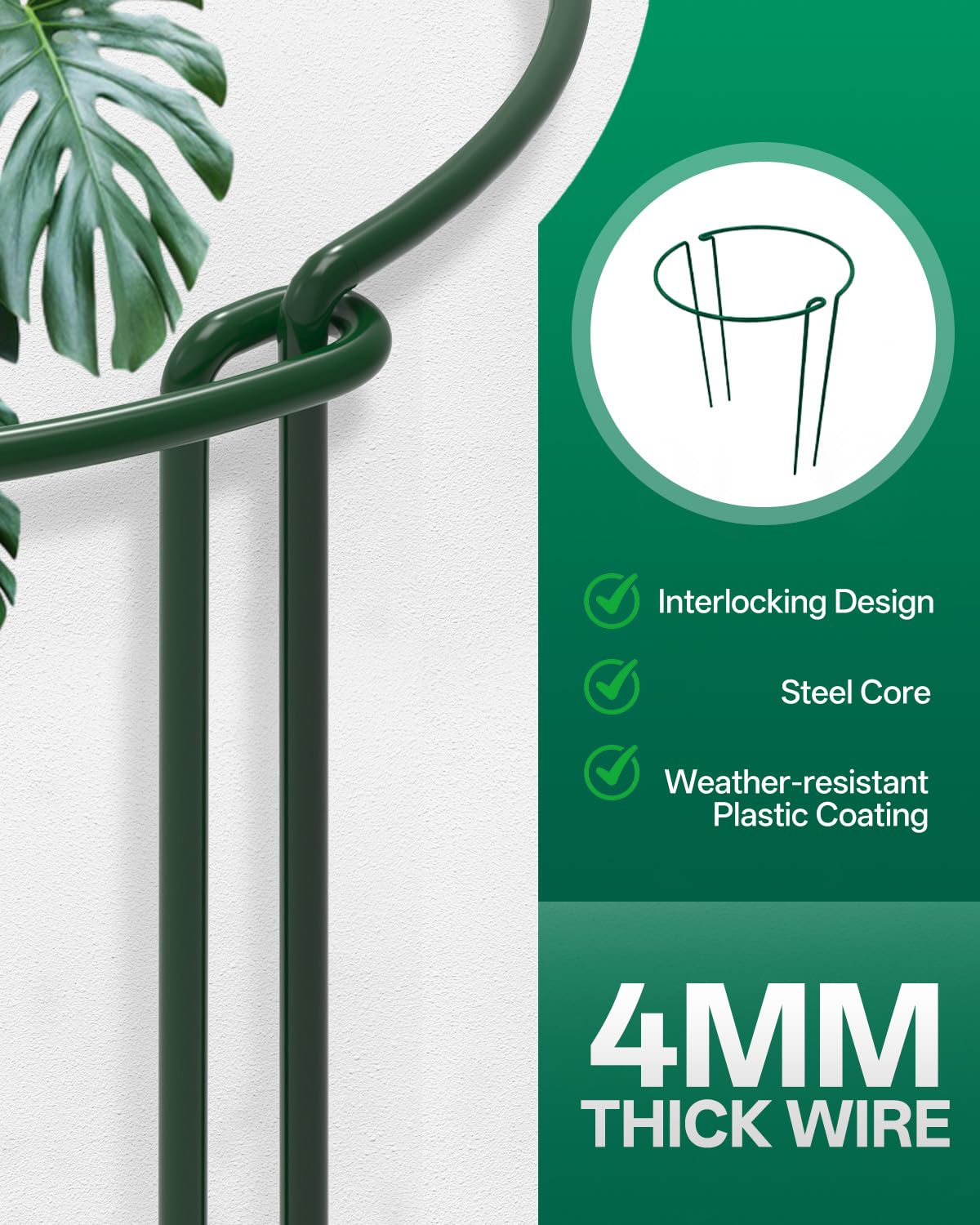 Breeze Touch 16-inch plant stake setup demonstrates quick, flexible garden protection.