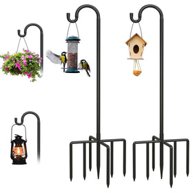 Breeze Touch 92-inch adjustable shepherd hook ready for lanterns and garden decor.