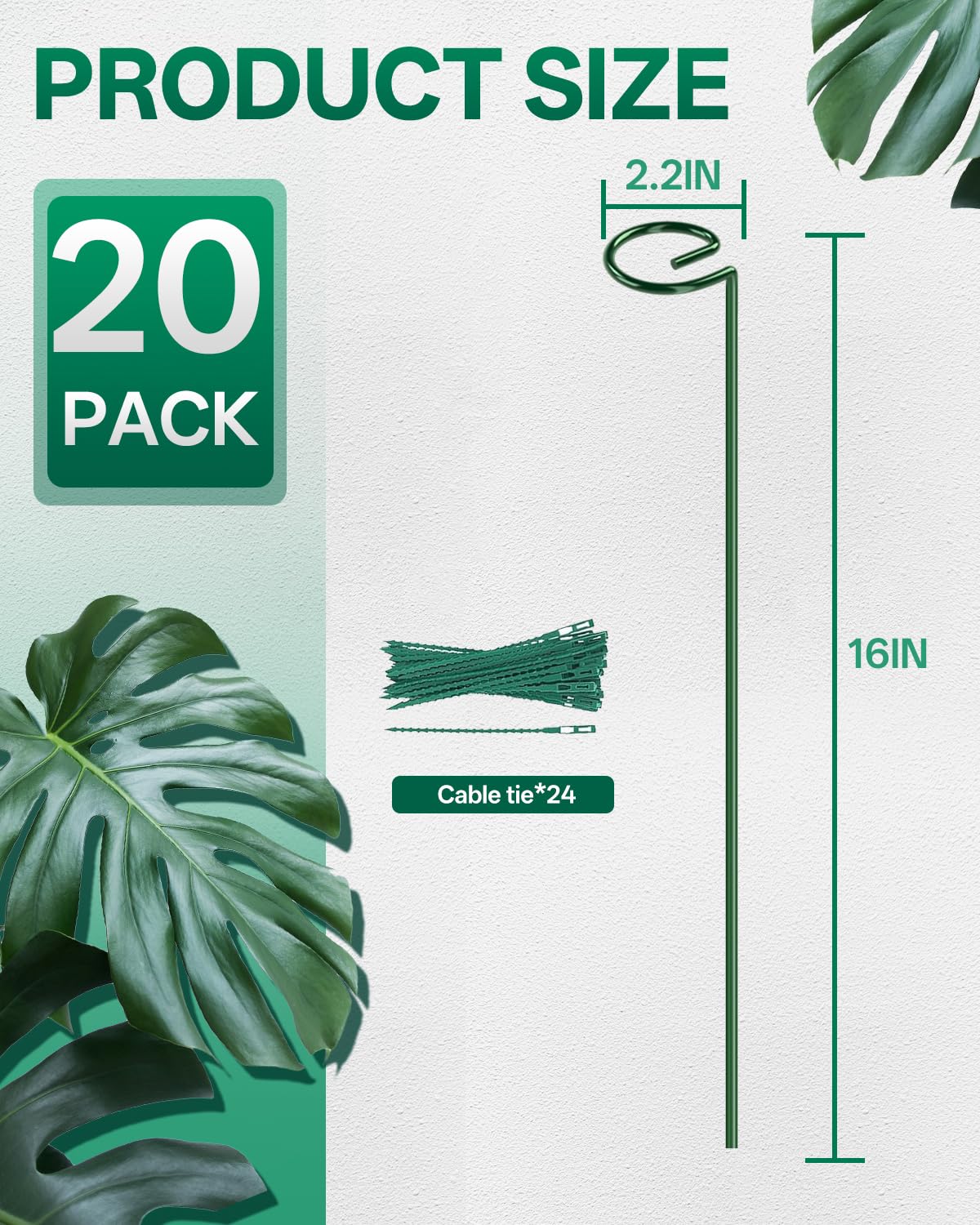 Breeze Touch flower stake provides discreet support for blooms.
