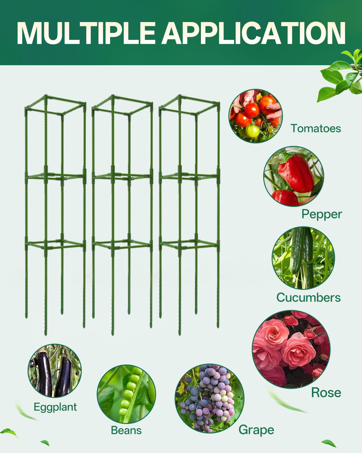 Breeze Touch garden cage in use supports climbing vegetables with tidy vertical space.