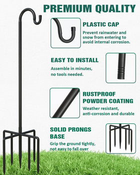 Breeze Touch 7-prong base provides extra stability in wind.