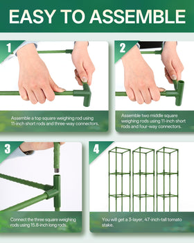 Breeze Touch heavy-duty connectors enable durable multi-tier support for fruit-bearing vines.