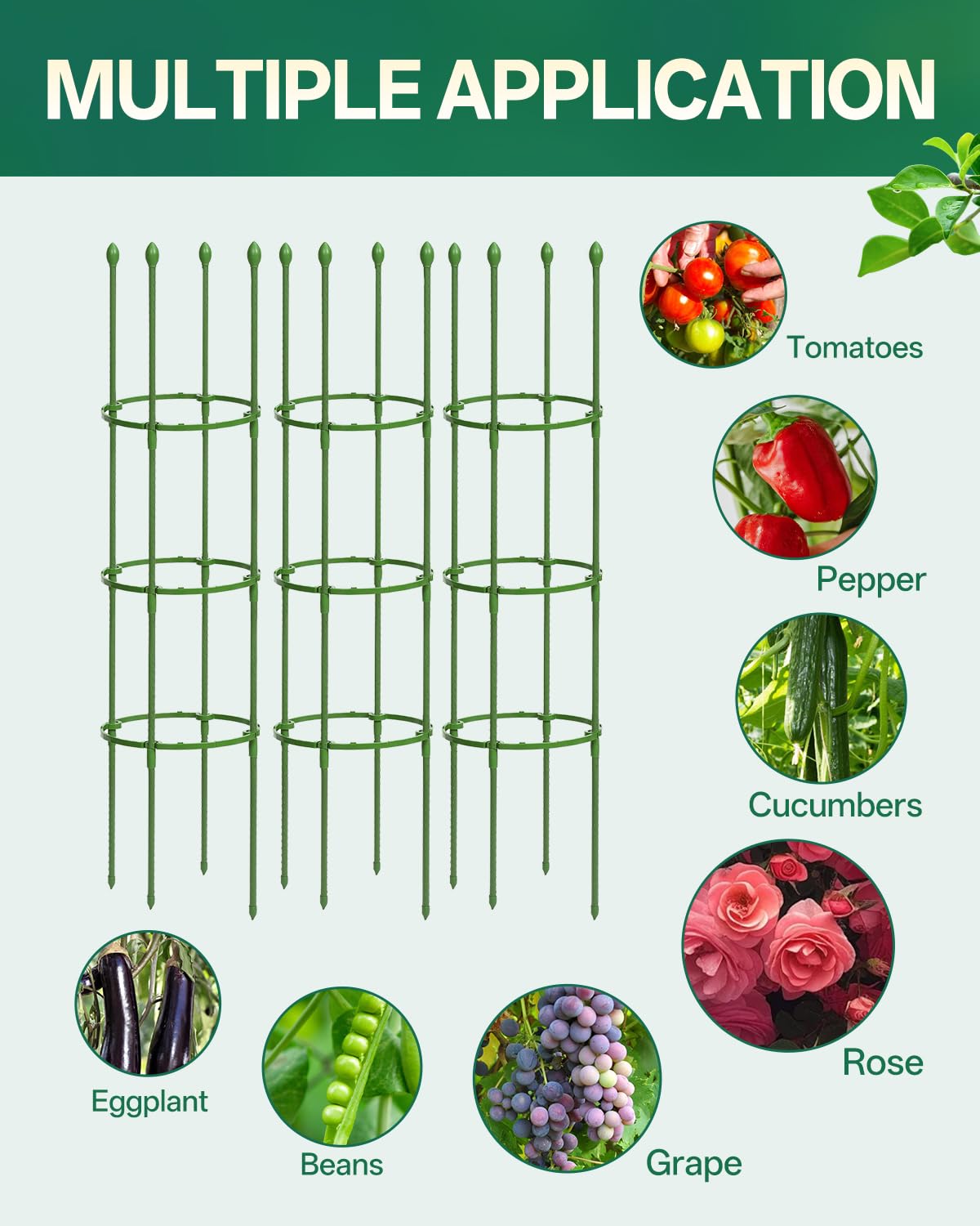 Breeze Touch plant-support for climbing flowers and vegetables in beds.
