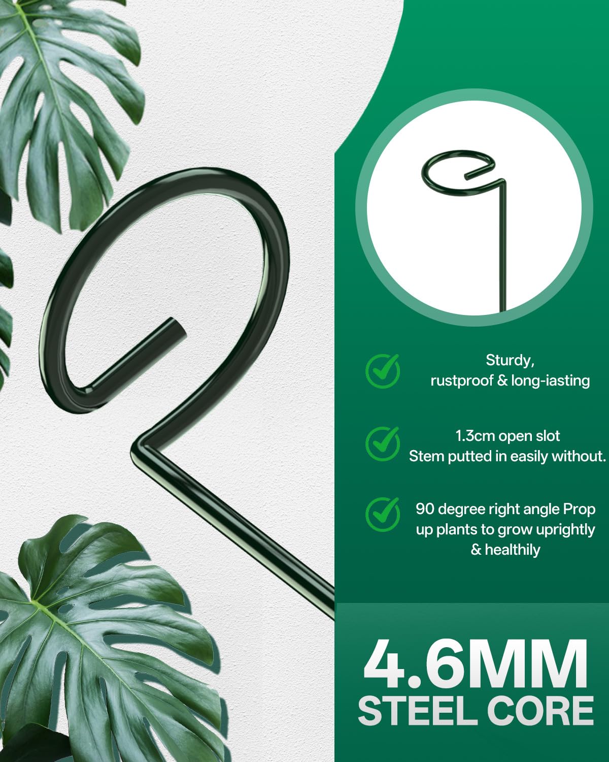 Breeze Touch twist-ties included for securing stems to stakes.