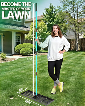 Breeze Touch wide rake head for seeding and leveling across lawns