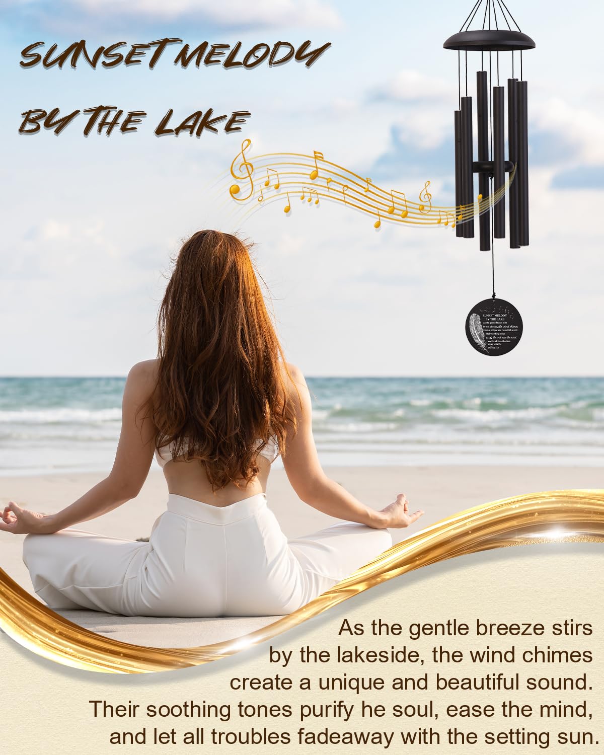 BreezeGlam aluminum tubes tuned to C Major deliver balanced harmony.