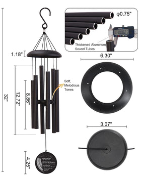 BreezeGlam wind chime metal top and nylon cord for sturdy outdoor use.