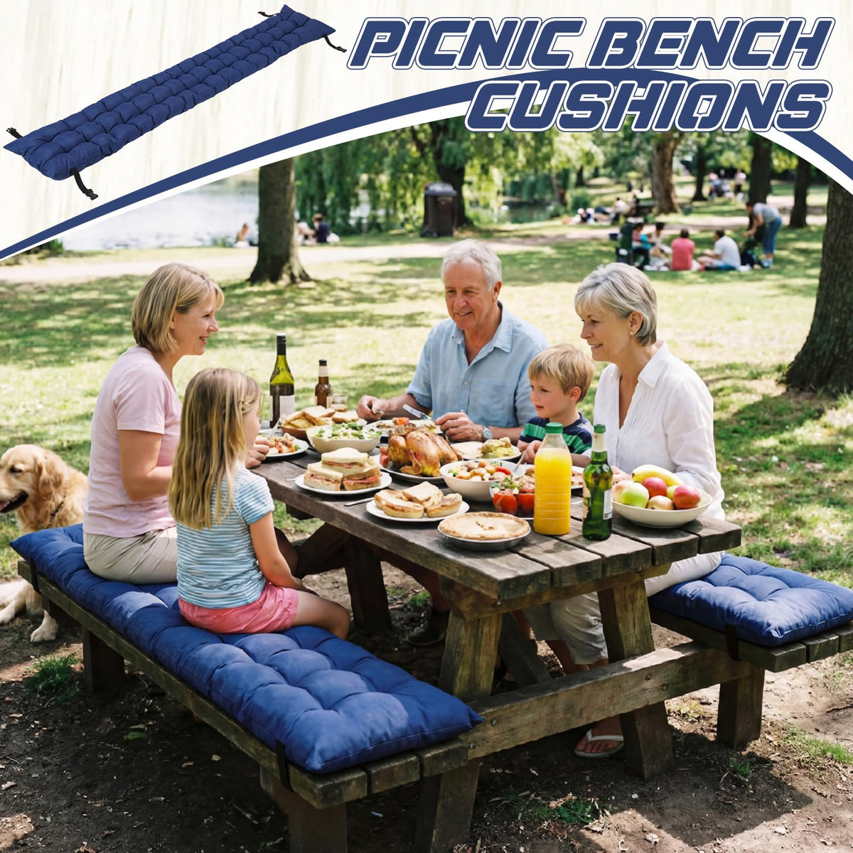 BreezeHug cushions with straps and buckles stay securely in place.