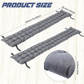 BreezeHug bench cushions with nylon straps and buckles secure on most benches.