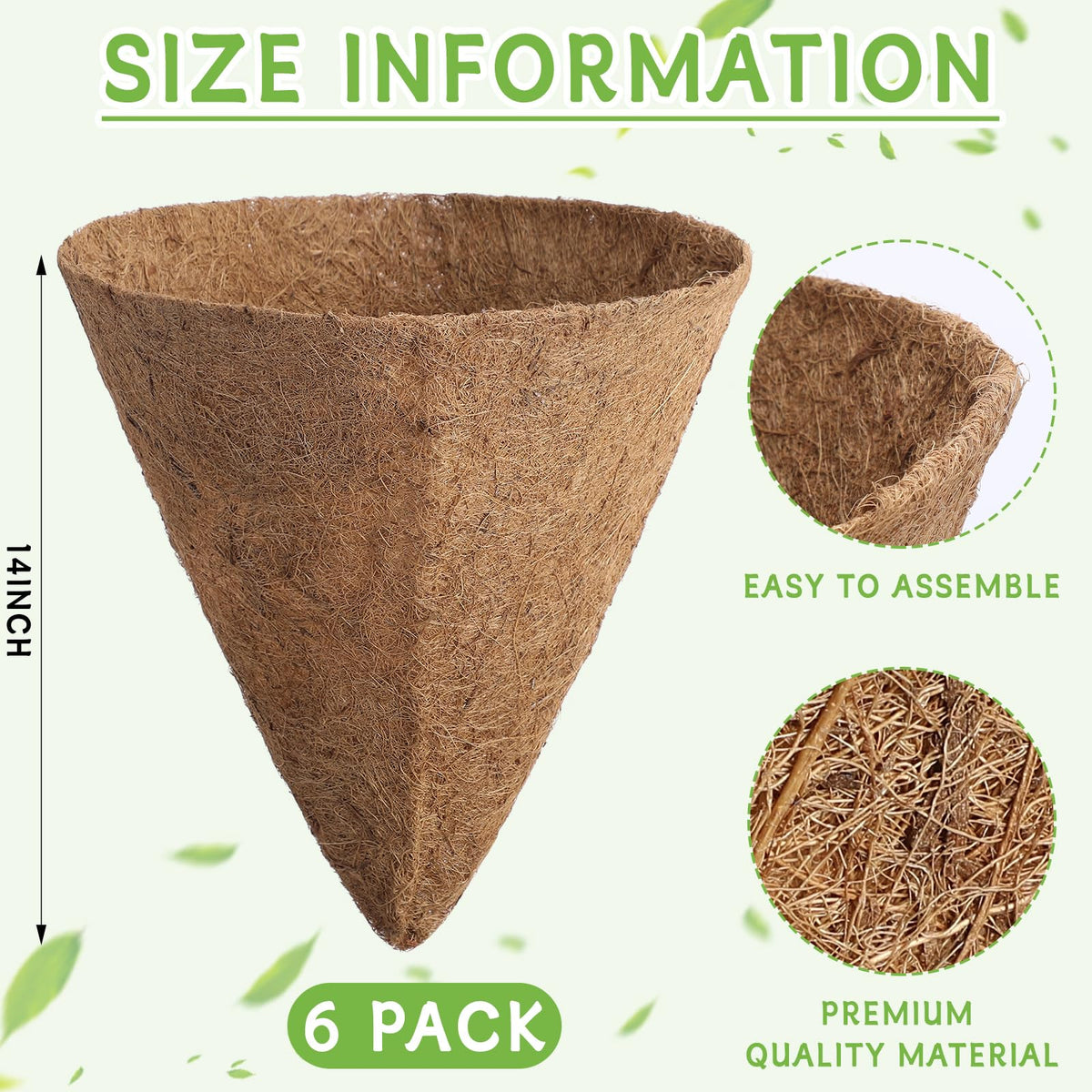 BreezeHug six-pack cone liners for easy planter setup and reuse.