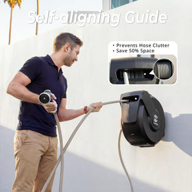 BreezeReel 180-degree swivel enables seamless maneuvering around furniture.