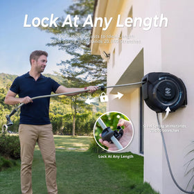 BreezeReel aluminum mount bracket provides sturdy wall support for outdoor use.