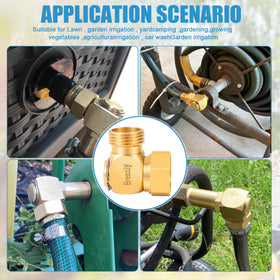 Breezliy 2-piece swivel elbow kit compatible with 3/4 GHT hoses.