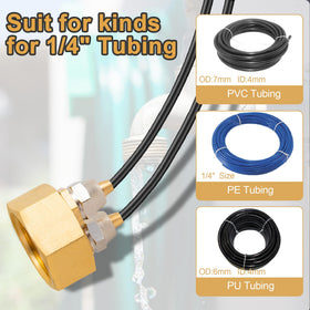 Breezliy barbed tubing attachment ensures secure connections under pressure.