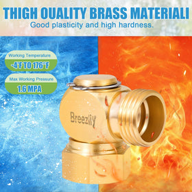 Breezliy brass pipe fittings provide a durable 90-degree connection.