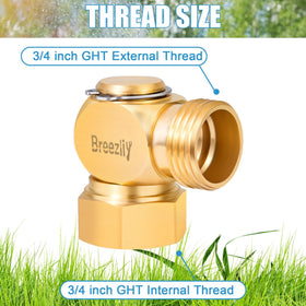 Breezliy brass swivel elbow designed for tool-free installation.