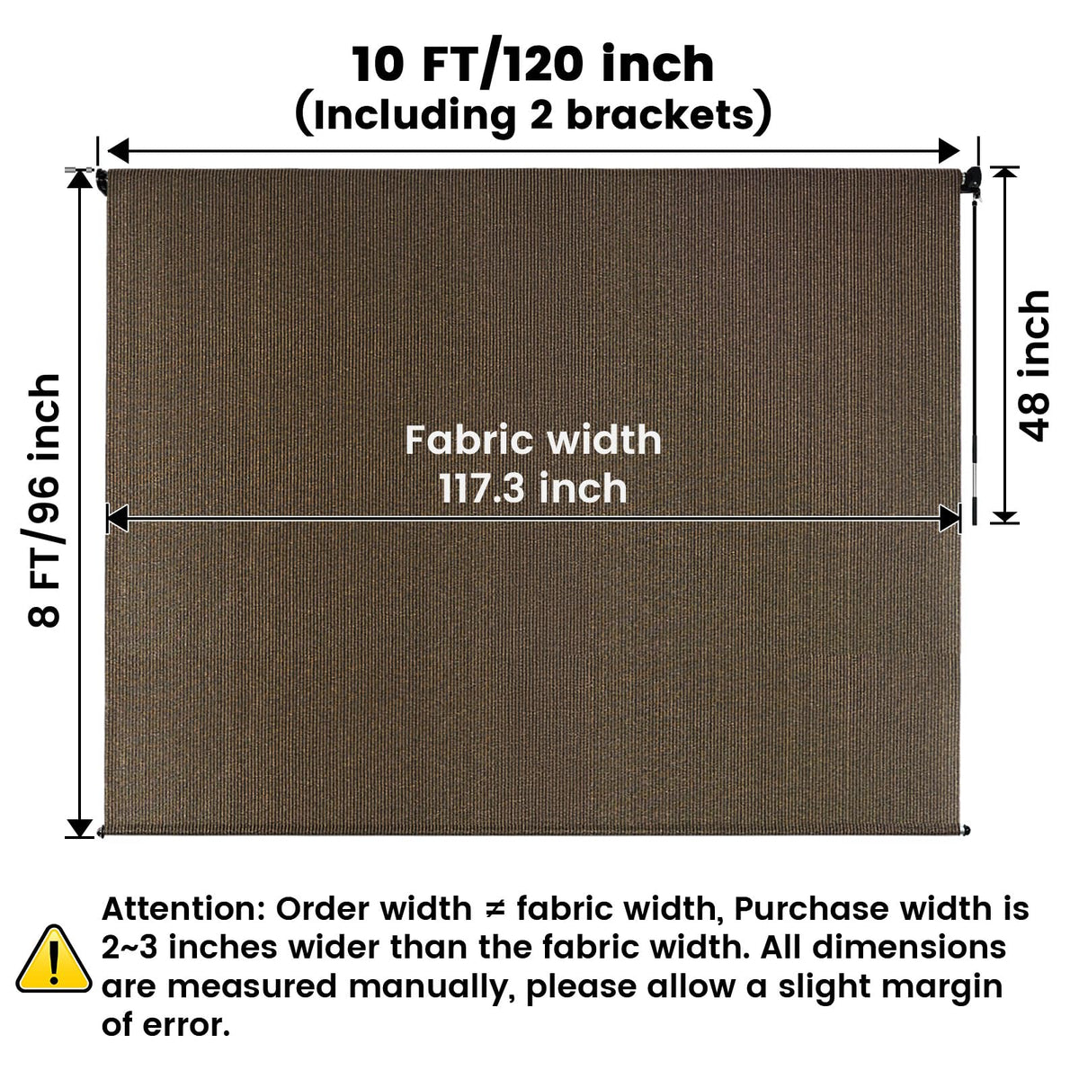 Breezombra shade easy to clean with a damp cloth.