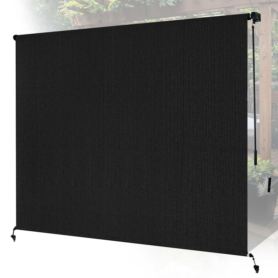 Breezombra roll-up shade 8x8 black packaging showcases compact shipping