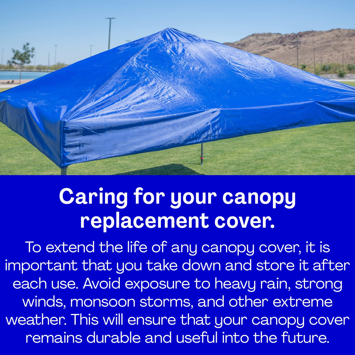 Breezy and Company canopy top corner Velcro straps improve stability.