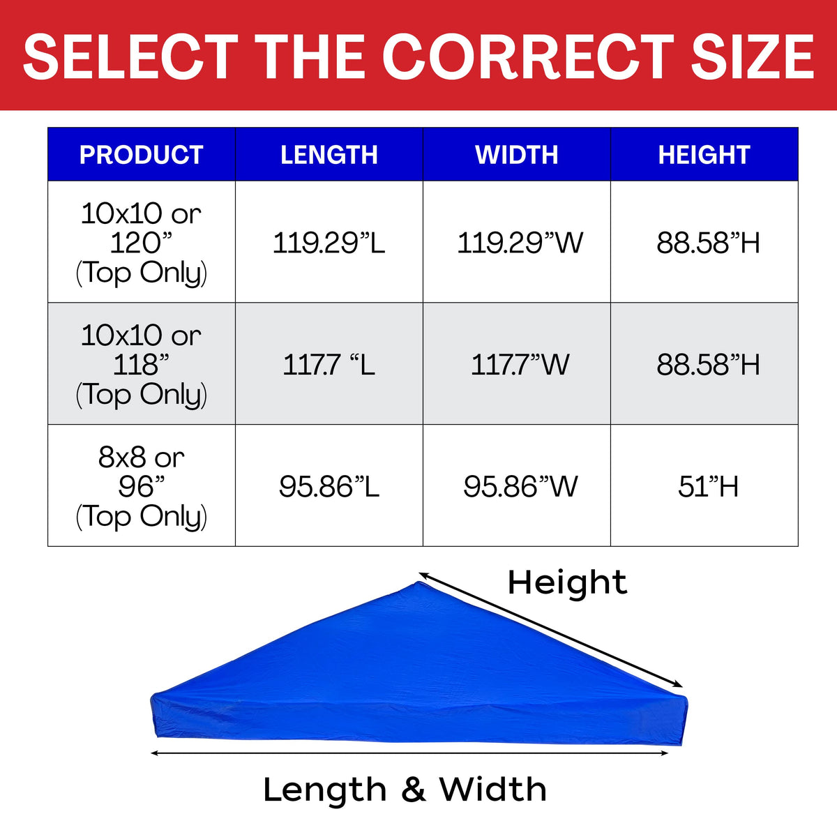 Breezy and Company blue canopy top uses water-resistant fabric for protection.