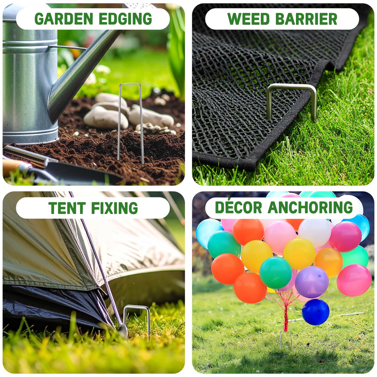 Breezz garden staples halloween-inflatable anchors prevent movement in lawn