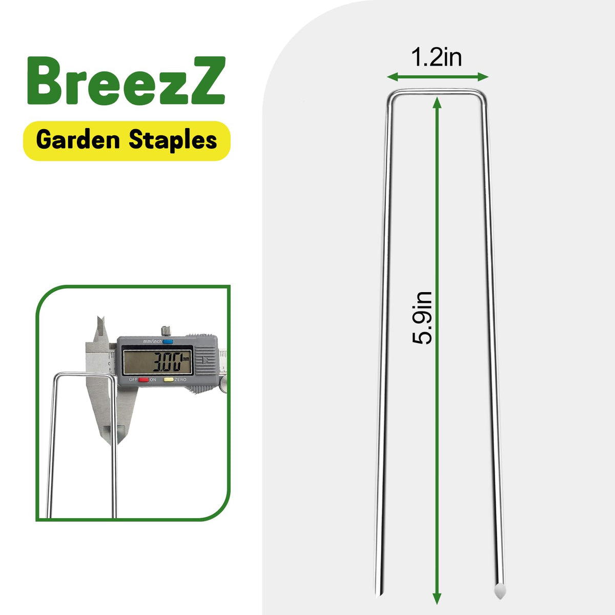 Breezz garden staples weed-barrier anchors ensure stable installation on soil