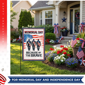 Breling double-sided patriotic flag ensures legibility from every angle