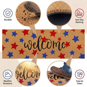 Breling easy-clean coir door mat cleans quickly via vacuuming or shaking