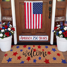 Breling extra-long porch mat showcases 16 by 47 inches for wide entryways