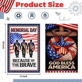 Breling God Bless America flag 12x18 brightens porch with timeless patriotism