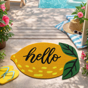 Breling lemon mat versatile for porch patio or RV entry