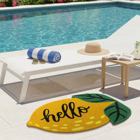 Breling lemon doormat cheerful kitchen or mudroom decor with citrus flair