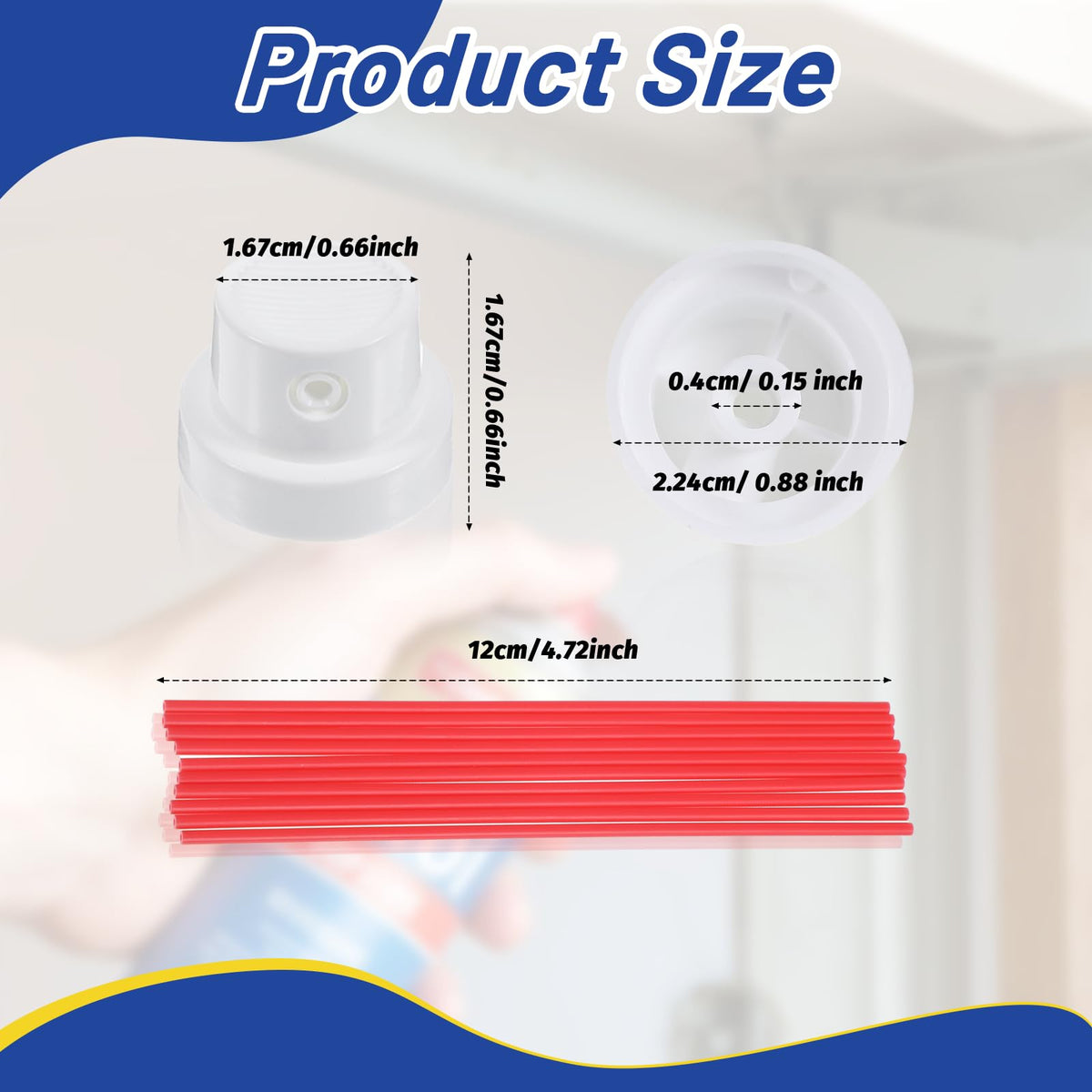 Bremorou red plastic spray nozzle for cans, durable and easy to install.