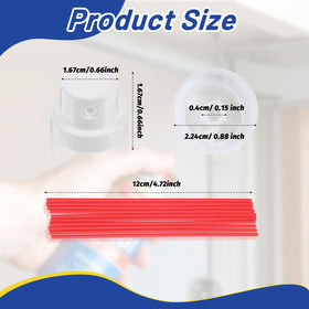 Bremorou red plastic spray nozzle for cans, durable and easy to install.