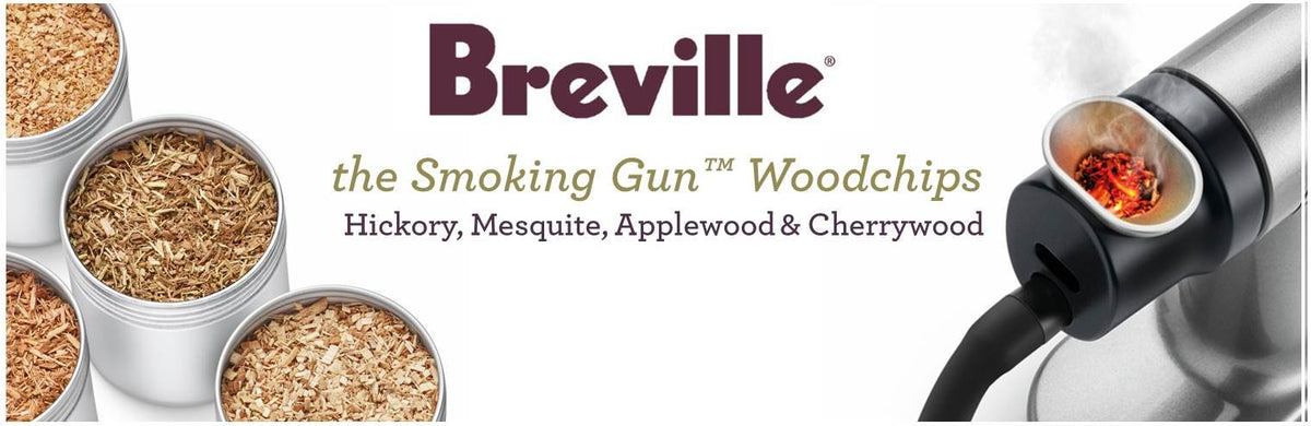 Breville Commercial Smokehouse Cherrywood chips for rich, fruity smoke notes