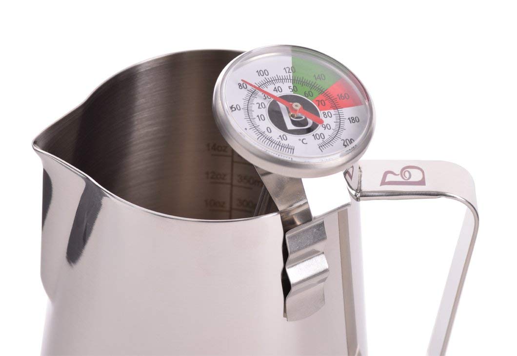 Brewista Short Frothing Thermometer dial: fast readings for consistent microfoam.